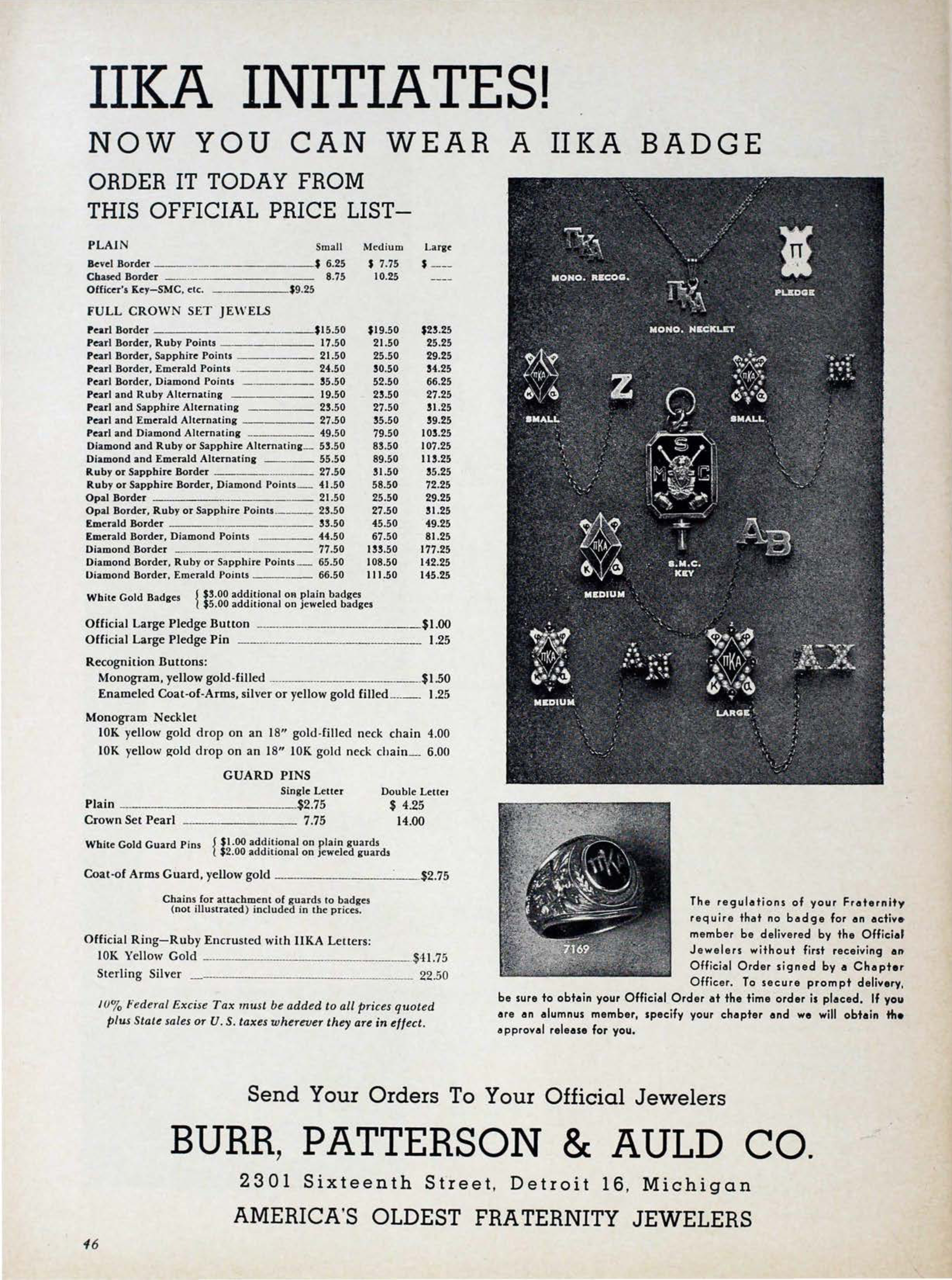 Burr, Patterson & Auld Co. Advertisement, March 1963